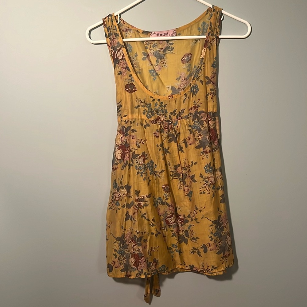 Rosebud Floral Tank Top